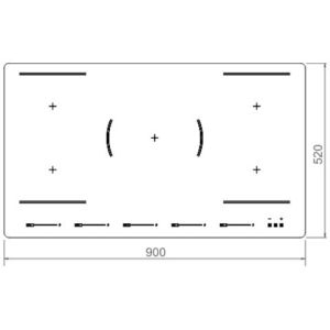 Plaque induction Bertazzoni P905I2M30NV | 90 cm 5 zones