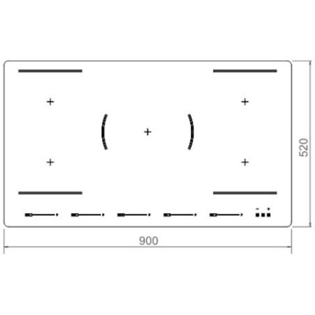 Plaque induction Bertazzoni P905I2M30NV | 90 cm 5 zones