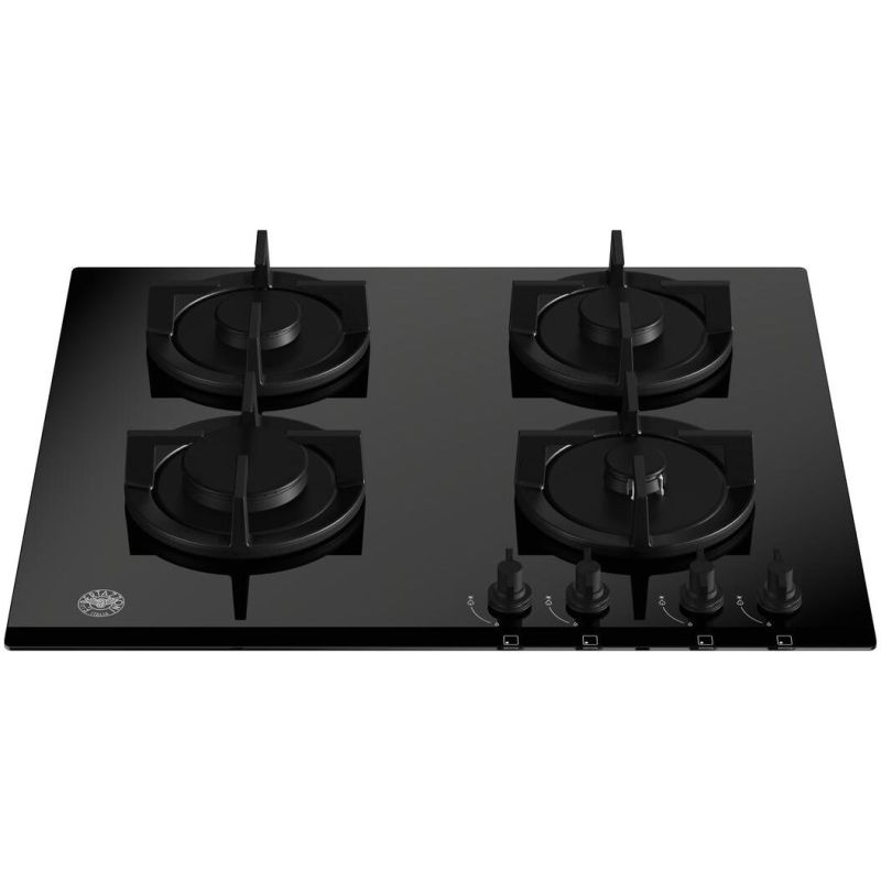 Plaque gaz Bertazzoni P604MODGNE 60 cm verre noir | Modern Series