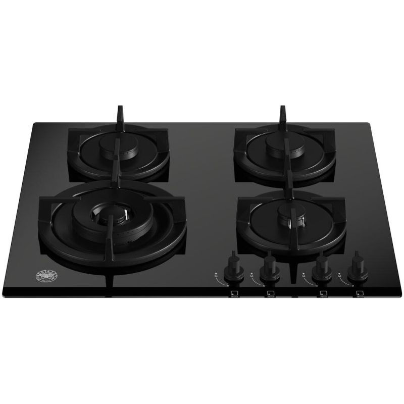 Plaque gaz Bertazzoni P604CMODGNE 60 cm verre noir | Modern Series
