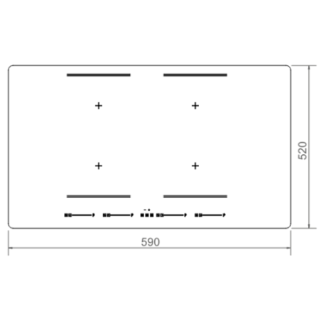 Plaque induction Bertazzoni P604IM2B2NE 60 cm | 4 foyers dont 2 Multizone