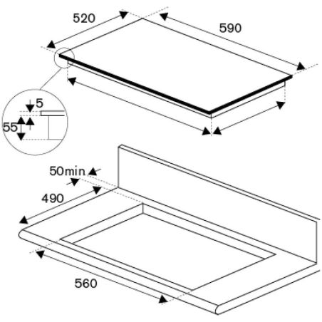Plaque induction Bertazzoni P603I30NV 60 cm | 3 foyers