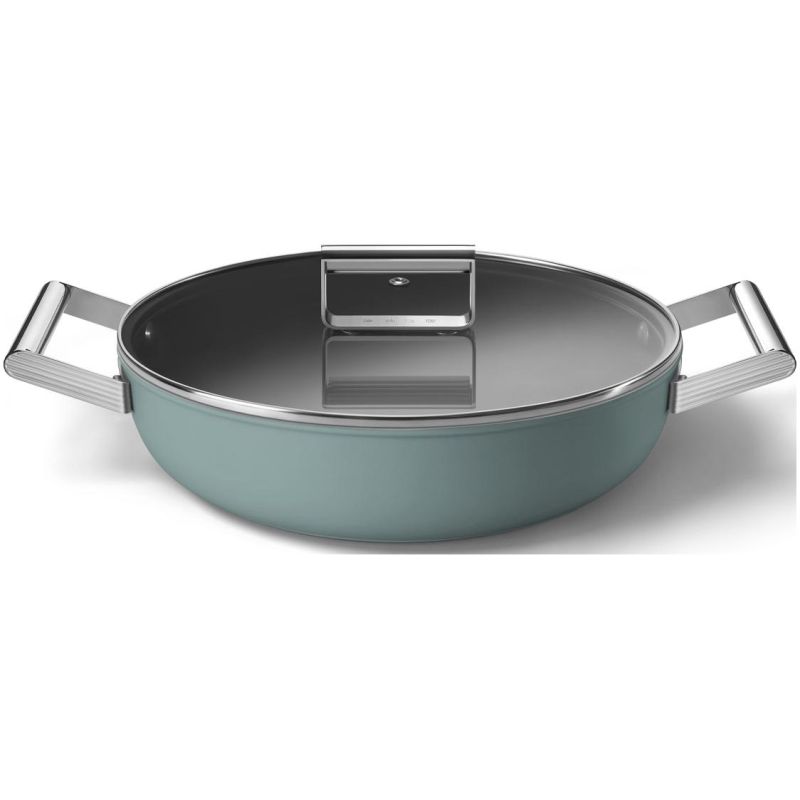 Sauteuse SMEG 28cm avec couvercle DPF2812