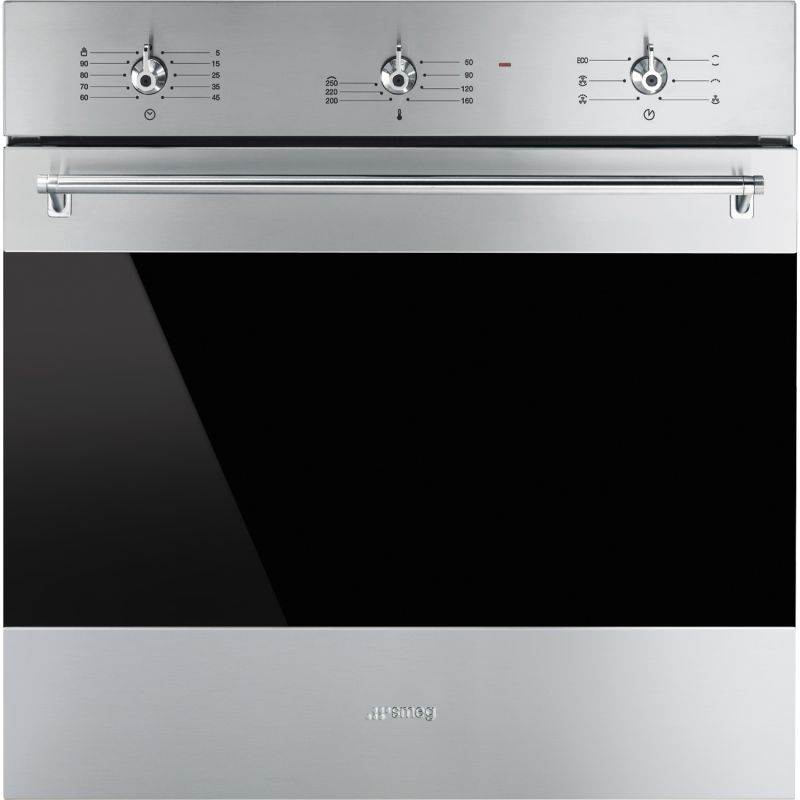 Four SMEG Classica 60cm Inox SF6381X 70L chaleur brassée Classe A