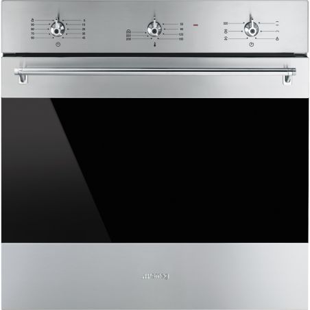 Four SMEG Classica 60cm Inox SF6381X 70L chaleur brassée Classe A