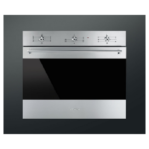 Four SMEG Classica 60cm Inox SF6381X 70L chaleur brassée Classe A