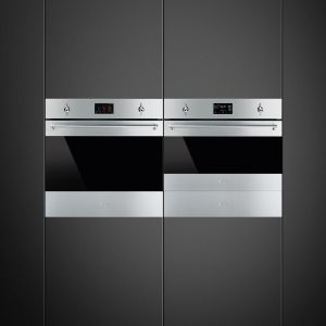 Four compact SMEG Classica 45 cm combi vapeur Inox anti-traces SO4302S3X