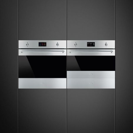 Four compact SMEG Classica 45 cm combi vapeur Inox anti-traces SO4302S3X