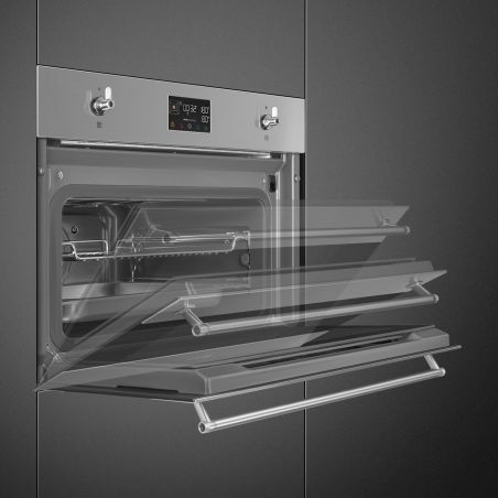Four compact SMEG Classica 45 cm combi vapeur Inox anti-traces SO4302S3X