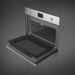 Four compact SMEG Classica 45 cm combi vapeur Inox anti-traces SO4302S3X