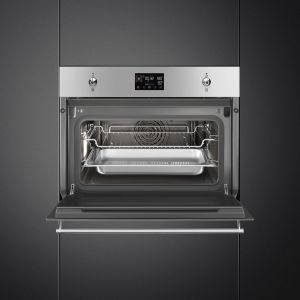 Four compact SMEG Classica 45 cm combi vapeur Inox anti-traces SO4302S3X