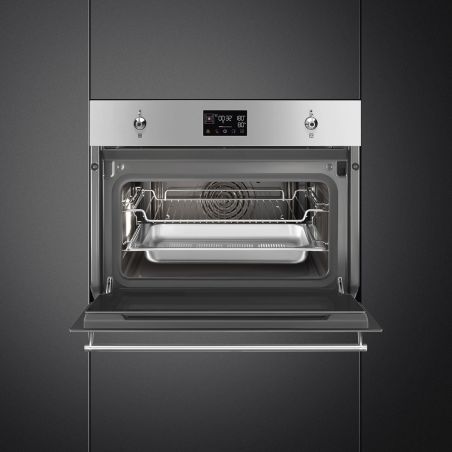 Four compact SMEG Classica 45 cm combi vapeur Inox anti-traces SO4302S3X