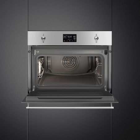 Four compact SMEG Classica 45 cm combi vapeur Inox anti-traces SO4302S3X