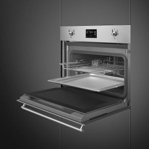 Four compact SMEG Classica 45 cm combi vapeur Inox anti-traces SO4302S3X