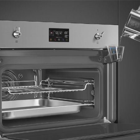 Four compact SMEG Classica 45 cm combi vapeur Inox anti-traces SO4302S3X