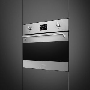 Four compact SMEG Classica 45 cm combi vapeur Inox anti-traces SO4302S3X