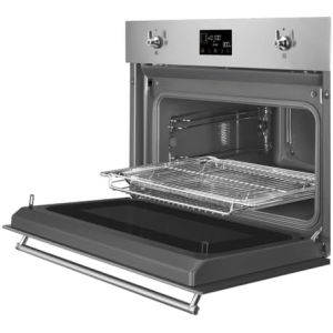 Four encastrable compact SMEG Classica 45cm Inox micro-ondes SO4301M1X
