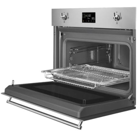 Four encastrable compact SMEG Classica 45cm Inox micro-ondes SO4301M1X
