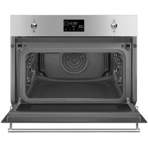 Four encastrable compact SMEG Classica 45cm Inox micro-ondes SO4301M1X