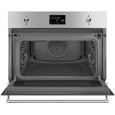 Four encastrable compact SMEG Classica 45cm Inox micro-ondes SO4301M1X