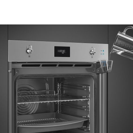 Four encastrable SMEG Classica 60cm combiné vapeur pyrolyse inox SOP6301S2X
