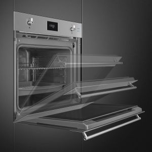 Four encastrable SMEG Classica 60cm combiné vapeur pyrolyse inox SOP6301S2X