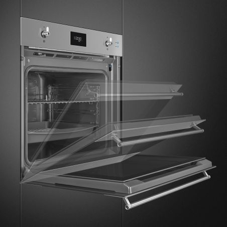 Four encastrable SMEG Classica 60cm combiné vapeur pyrolyse inox SOP6301S2X