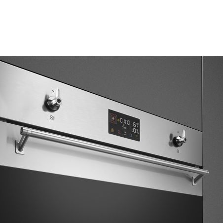 Four encastrable SMEG Classica 60cm Four Combiné 68L Inox Vapor Clean SO6302M2X
