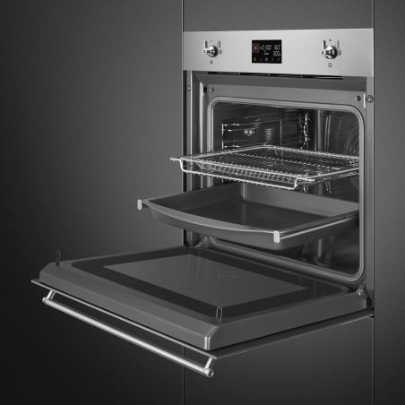Four encastrable SMEG Classica 60cm Four Combiné 68L Inox Vapor Clean SO6302M2X