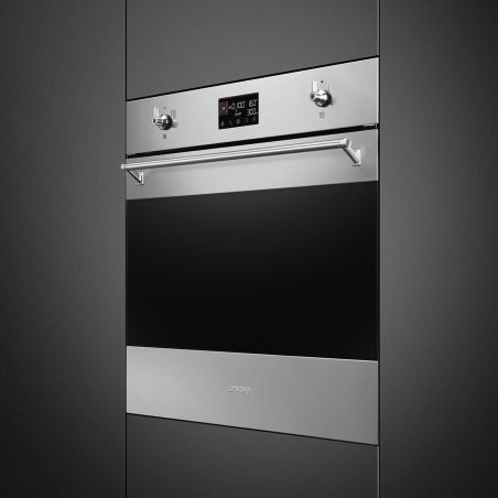 Four encastrable SMEG Classica 60cm Four Combiné 68L Inox Vapor Clean SO6302M2X