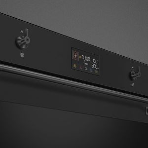 Four combiné micro-ondes SMEG Classica 60 cm Noir Vapor Clean SO6302M2N
