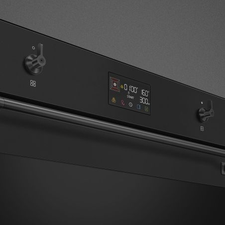 Four combiné micro-ondes SMEG Classica 60 cm Noir Vapor Clean SO6302M2N