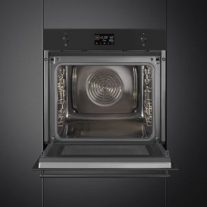 Four combiné micro-ondes SMEG Classica 60 cm Noir Vapor Clean SO6302M2N