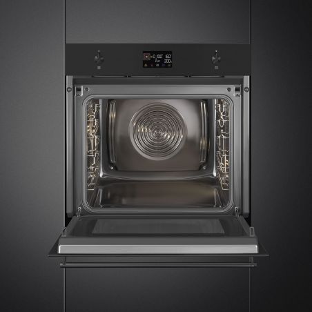 Four combiné micro-ondes SMEG Classica 60 cm Noir Vapor Clean SO6302M2N