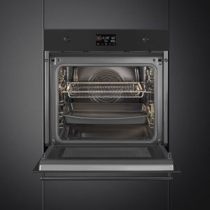 Four combiné micro-ondes SMEG Classica 60 cm Noir Vapor Clean SO6302M2N