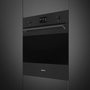 Four combiné micro-ondes SMEG Classica 60 cm Noir Vapor Clean SO6302M2N