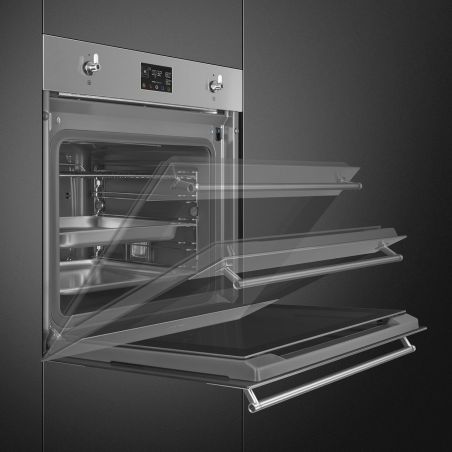 Four combiné vapeur SMEG Classica 60cm Steam100 Vapor Clean SO6302S3PX
