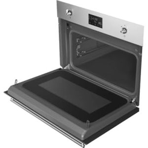 Four encastrable compact SMEG Classica 45cm Inox micro-ondes SO4301M1X