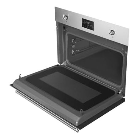 Four encastrable compact SMEG Classica 45cm Inox micro-ondes SO4301M1X