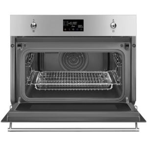 Four encastrable compact SMEG Classica 45cm Inox micro-ondes SO4301M1X