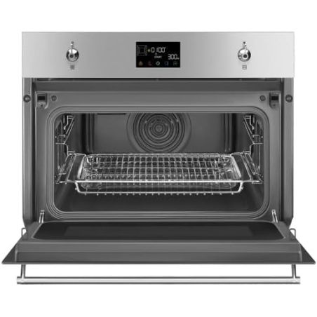 Four encastrable compact SMEG Classica 45cm Inox micro-ondes SO4301M1X