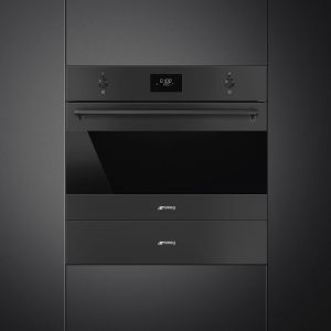 Four compact SMEG Classica SO4301M0N 45cm micro-ondes gril 40L LCD Noir