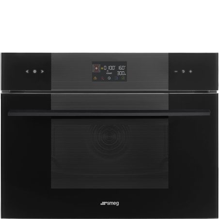 Four compact SMEG Linéa 45cm micro-ondes combiné Noir SO4102M1B3