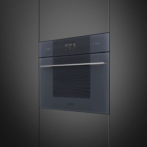 Four compact SMEG Linéa 45cm Neptune Grey combiné vapeur écran LCD SO4102S3G