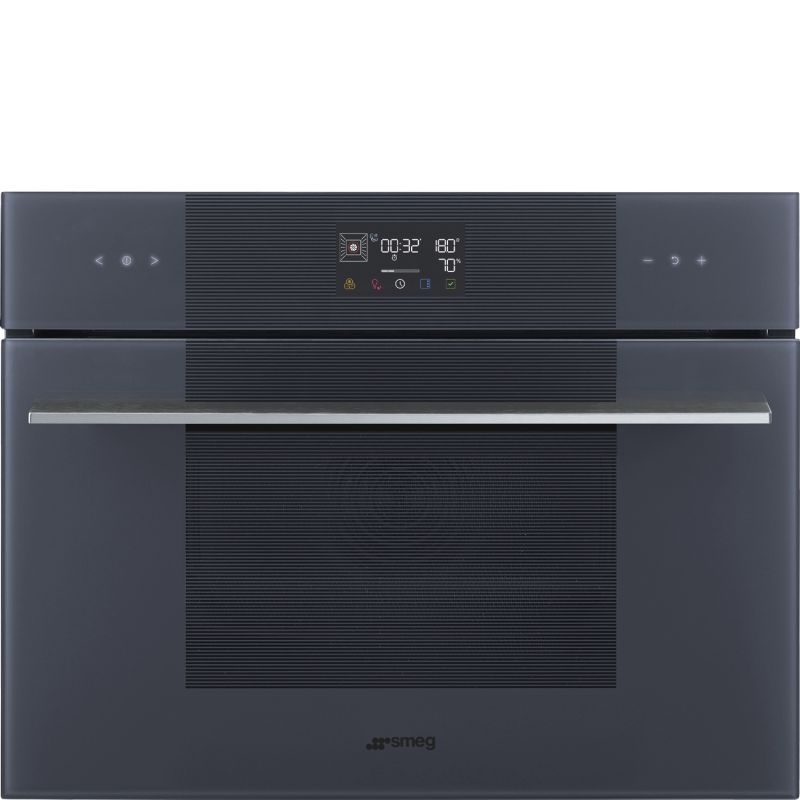 Four compact SMEG Linéa 45cm Neptune Grey combiné vapeur écran LCD SO4102S3G