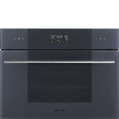Four compact SMEG Linéa 45cm Neptune Grey combiné vapeur écran LCD SO4102S3G