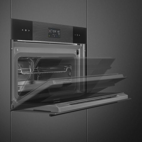 Four combiné vapeur Smeg Linéa 45cm 41L A++ LCD EvoScreen SO4102S3B3
