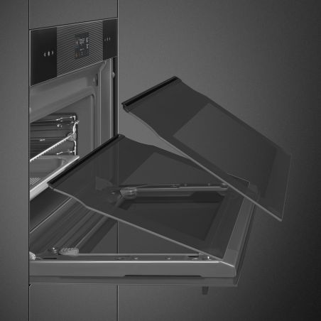 Four combiné vapeur Smeg Linéa 45cm 41L A++ LCD EvoScreen SO4102S3B3