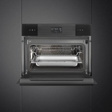Four combiné vapeur Smeg Linéa 45cm 41L A++ LCD EvoScreen SO4102S3B3