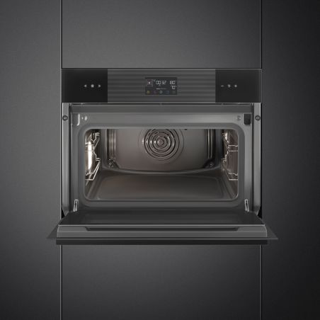 Four combiné vapeur Smeg Linéa 45cm 41L A++ LCD EvoScreen SO4102S3B3